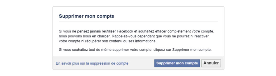 Facebook : comment ne pas être vu en ligne ? Supprimer-compte-facebook