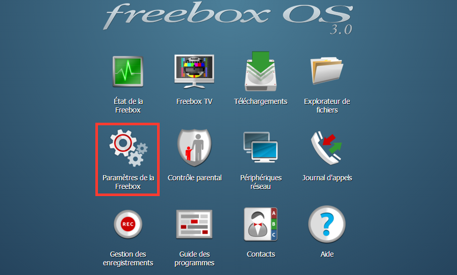 Freebox Os : trouver les parametres wifi