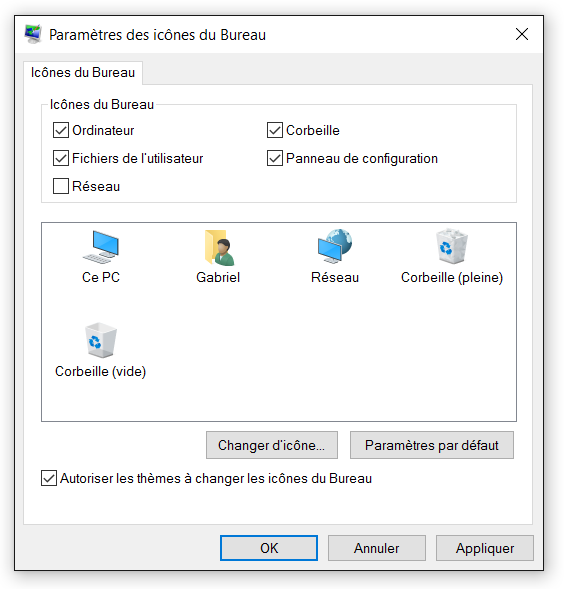 windows 10 icone bureau