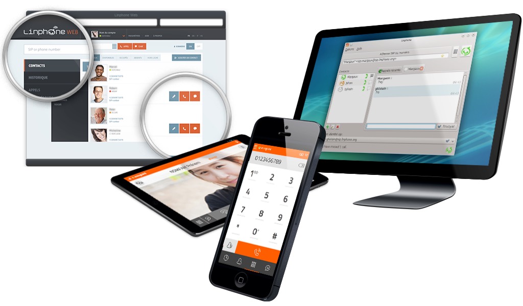 Linphone est disponible sur toutes les plateformes
