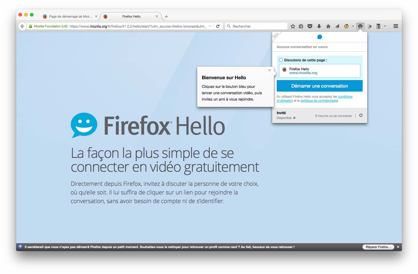 Mozilla Firefox Hello