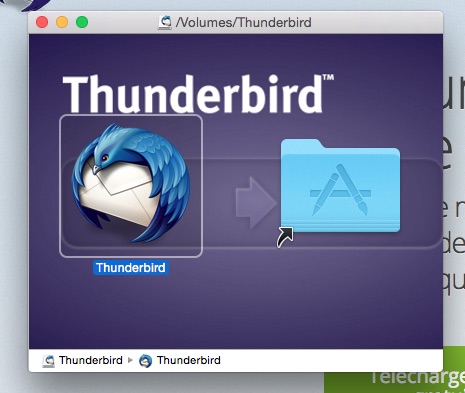 L'installation de Thunderbird sur Mac OS X
