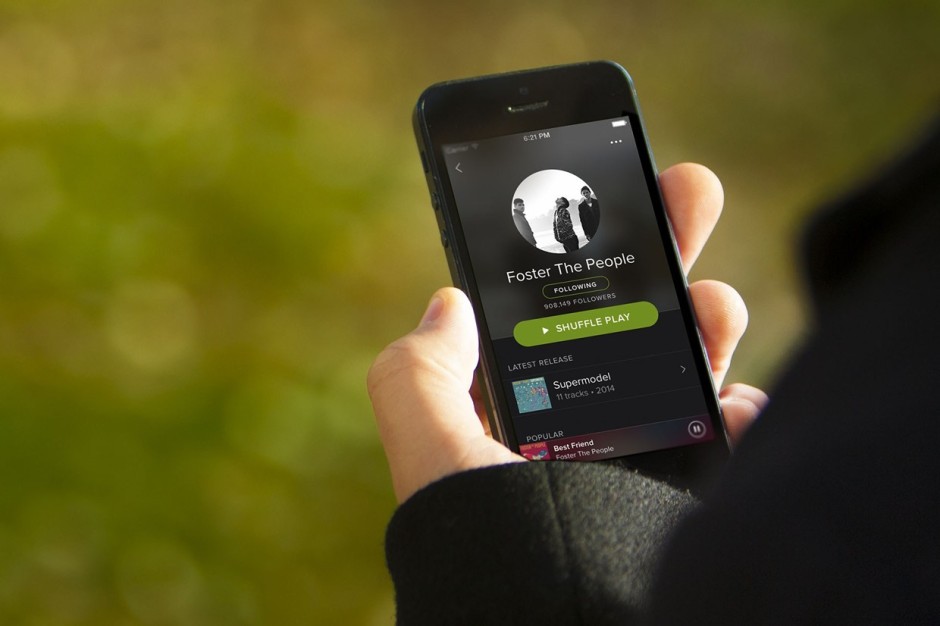 L'application Spotify sur iPhone